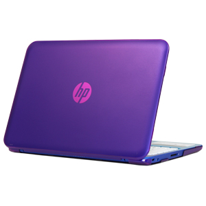 Purple Heavy Duty Leather Protective Case Compatible with The HP Stream 11-ak0001ng 11.6 inch Laptop Broonel Contour Series 