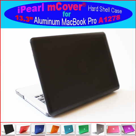 BLACK hard shell case for 			Unibody MacBook