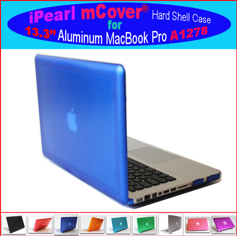 BLUE hard shell case for 			Unibody MacBook