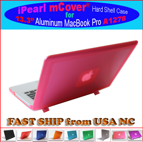 PINK hard shell case for 			Aluminum Unibody MacBook