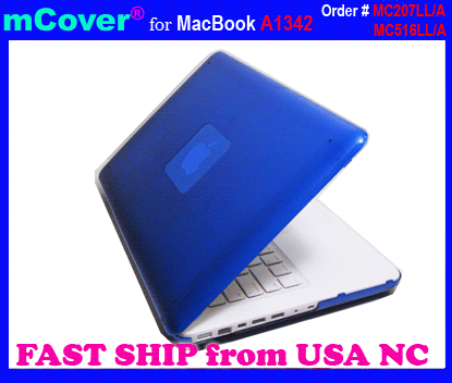 BLUE hard shell case for
 			MacBook