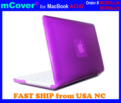 Purple hard shell case for MacBook