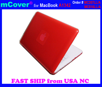 red hard shell case for
 			MacBook