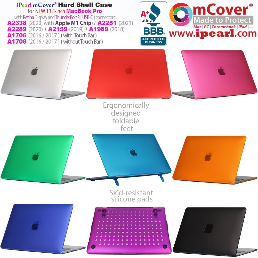 iPearl mCover® hard shell case for new 2016 13" A1706 / A1708 MacBook Pro with Touch Bar