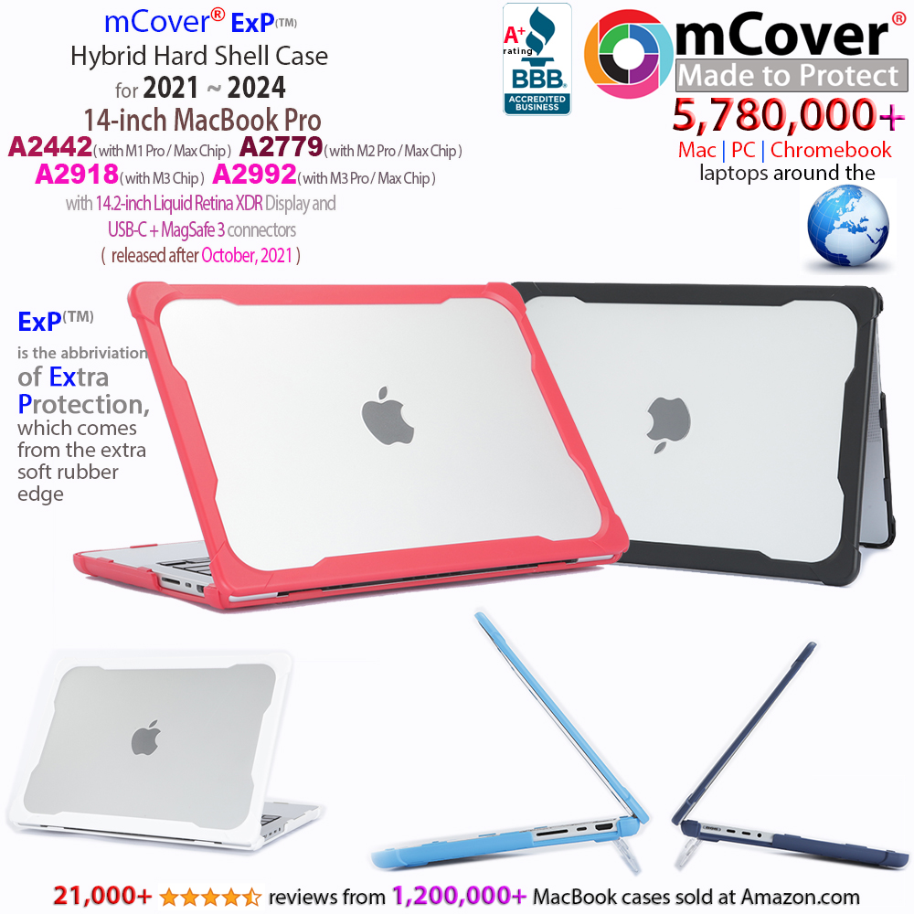 mCover ExP case for MacBook Pro 14-inch with M1 chip and MagSafe3