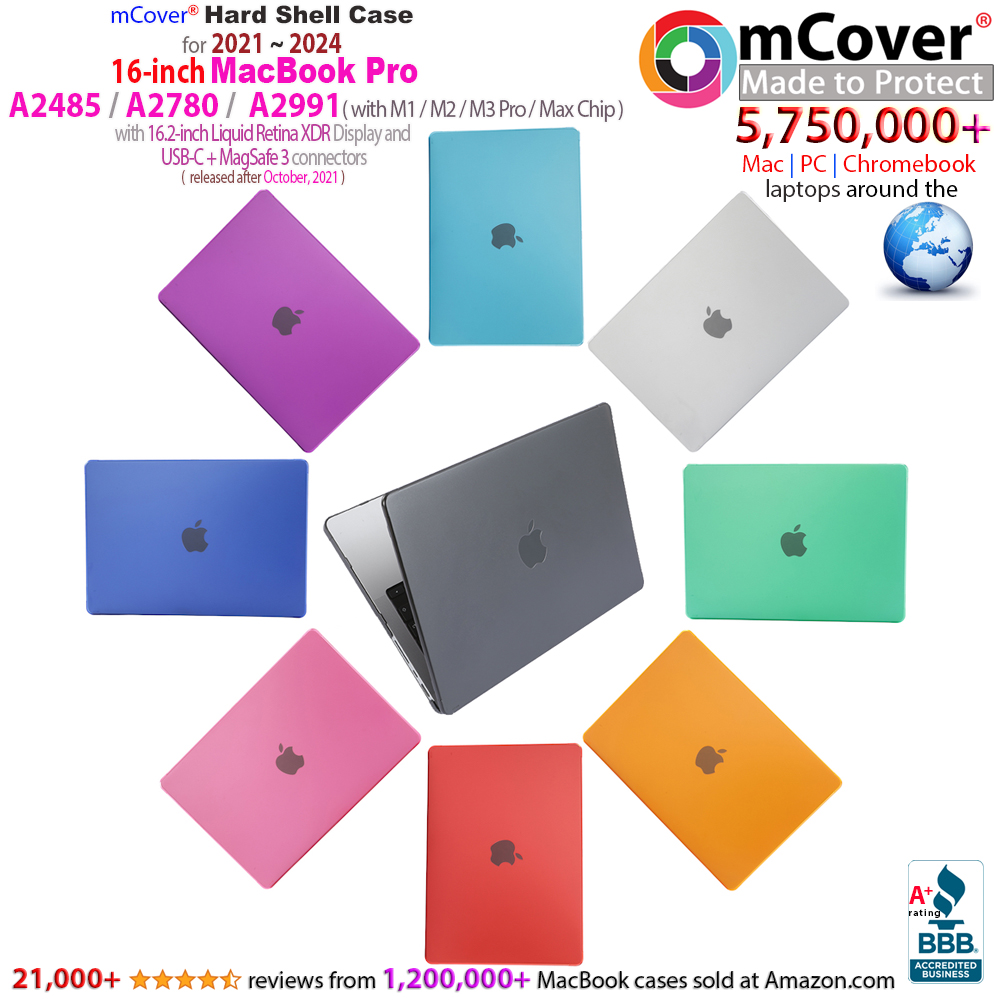 mCover case for MacBook Pro 16-inch with M1 chip and MagSafe3