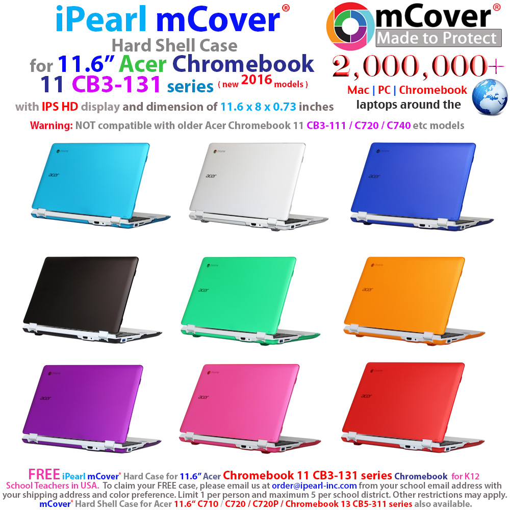 mCover Hard Shell case
 				for Acer Chromebook 11 CB3-131 series
 				chromebook