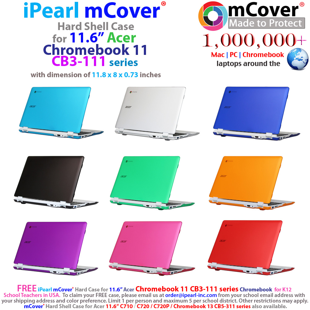 mCover Hard Shell case
 				for Acer Chromebook 11 CB3-111 series
 				chromebook