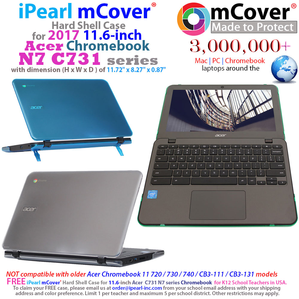 mCover Hard Shell case for Acer Chromebook 11 N7 C731 series chromebook