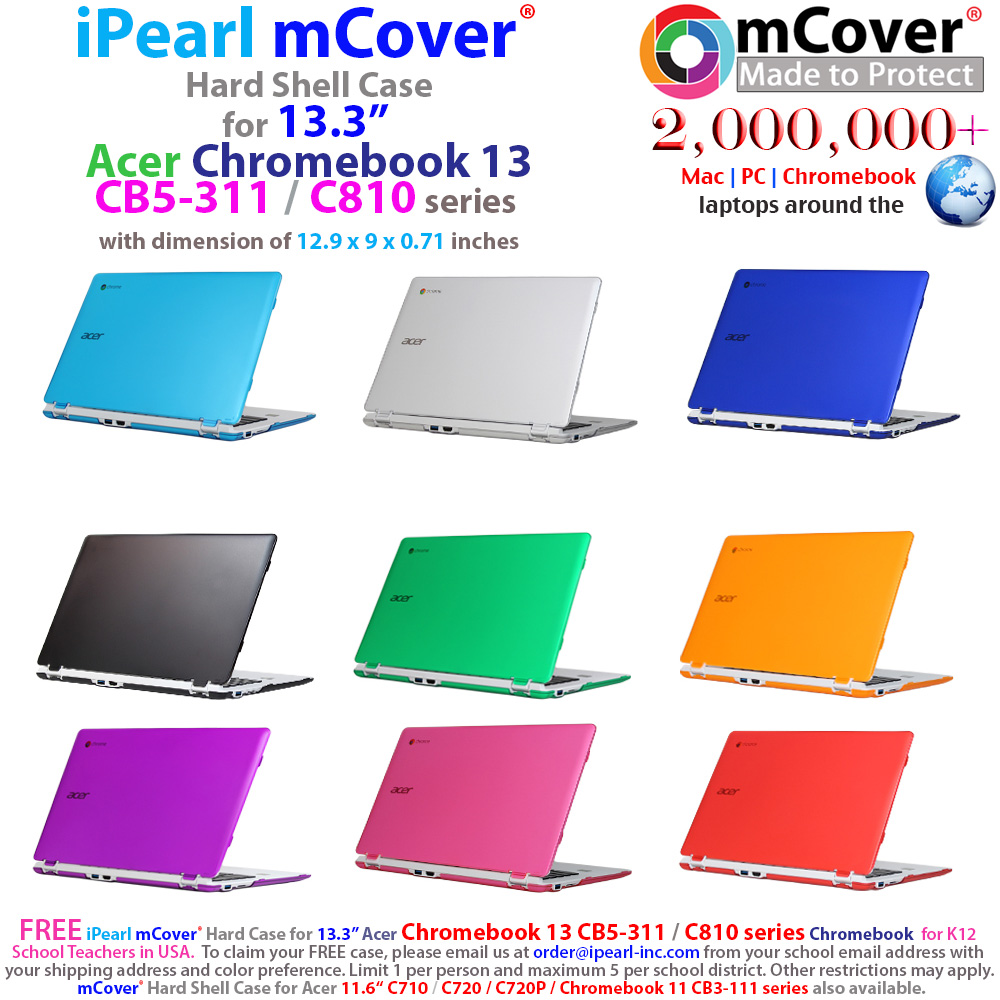mCover Hard Shell case
 				for Acer Chromebook 13 CB5-311 series
 				chromebook