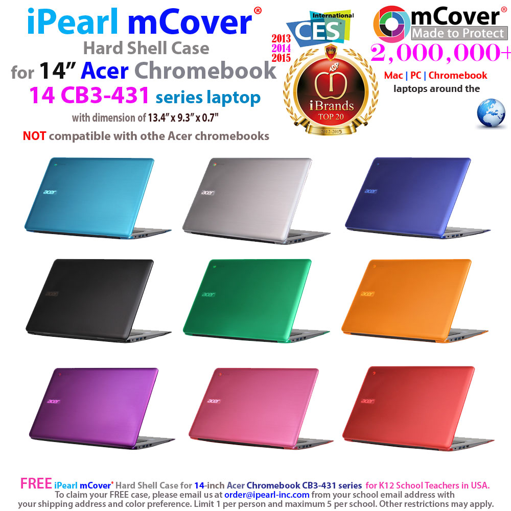 iPearl mCover® Hard shell case for 14-inch Acer Chromebook 14 CB3