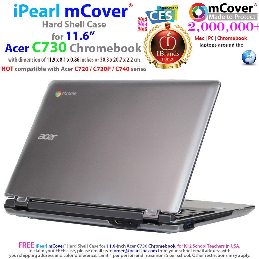 mCover Hard Shell case for Acer 				Chromebook C730 11.6"