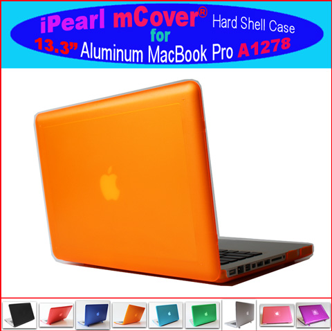 ORANGE hard shell case for
 			Unibody MacBook