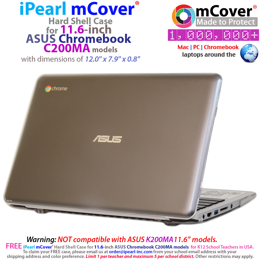 mCover Hard Shell case for ASUS
 				C200MA serirs Chromebook 11.6"