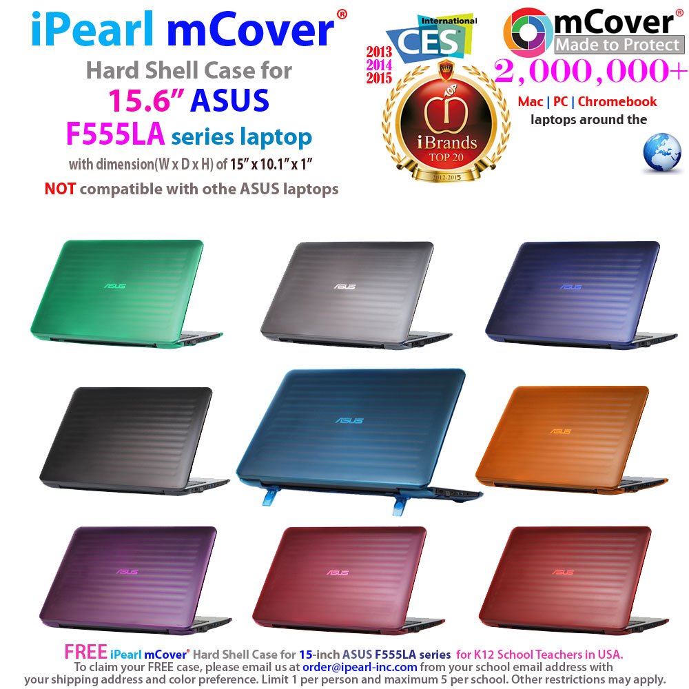 mCover
 				Hard Shell case for ASUS F555LA series
 				laptop