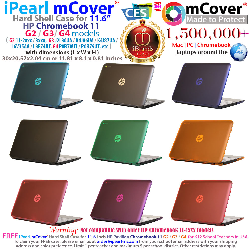 mCover
 				Hard Shell case for HP Chromebook 11
 				11.6"