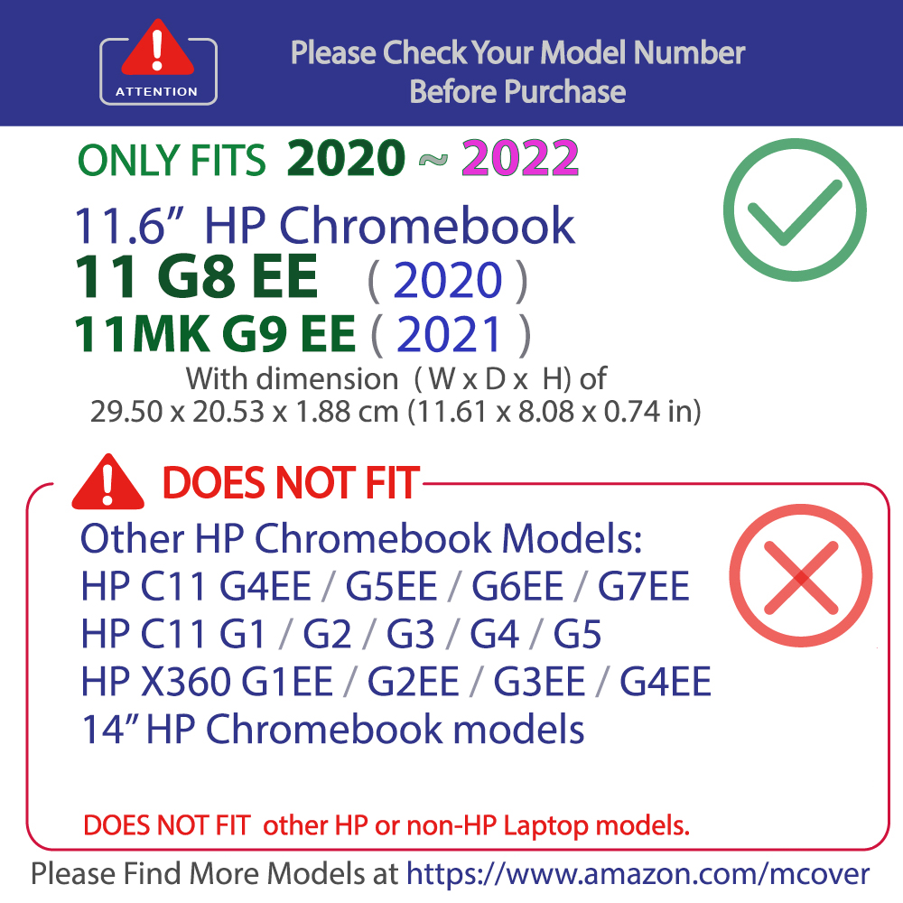 mCover Hard Shell case for HP Chromebook 11 G8EE 11.6"