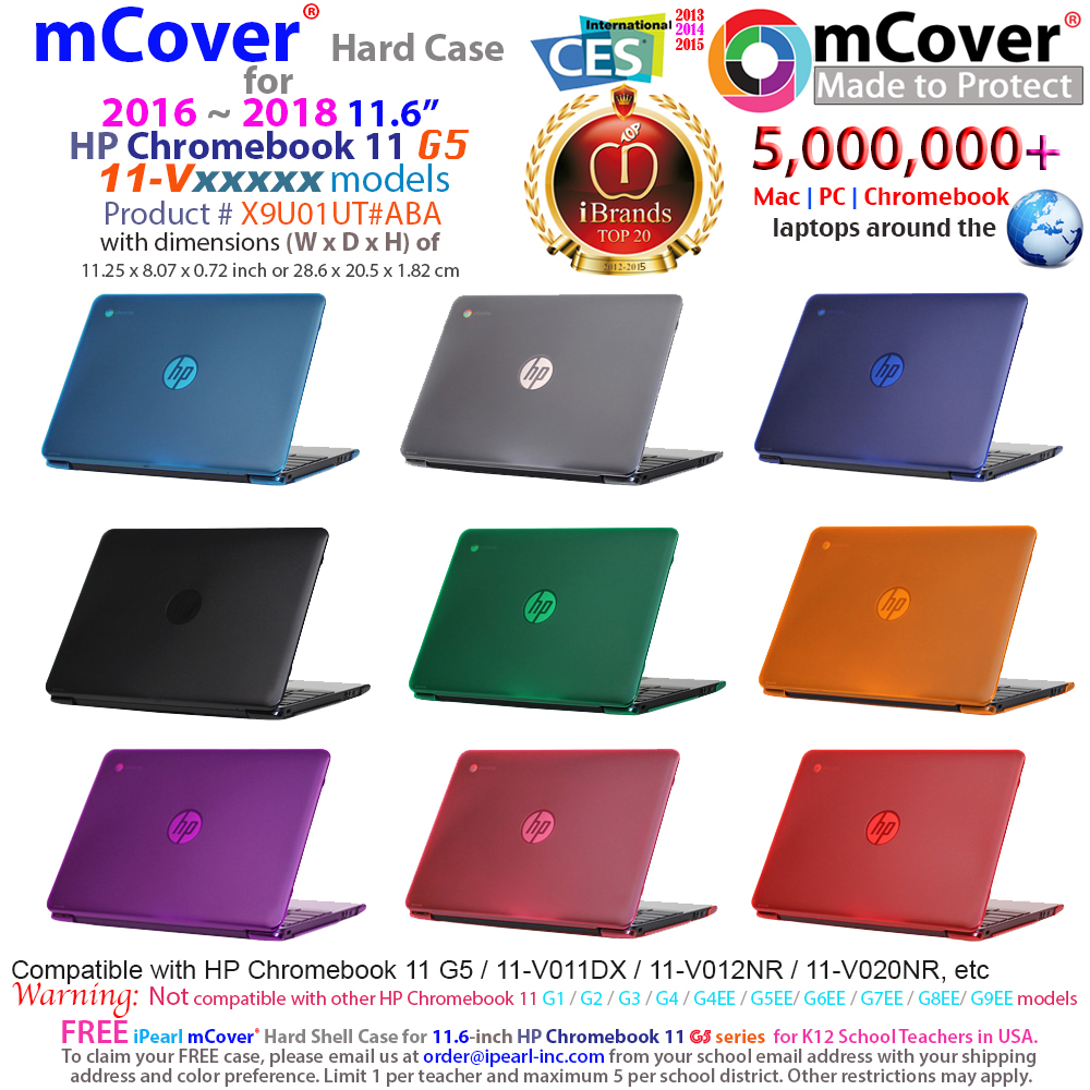 mCover Hard Shell case for HP
 				Chromebook 11 G5 11.6"