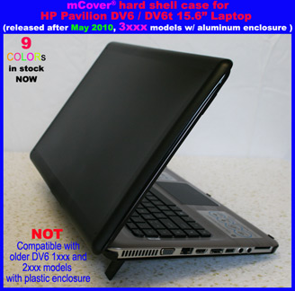Black hard case
 					for HP Pavilion DV6 15.6