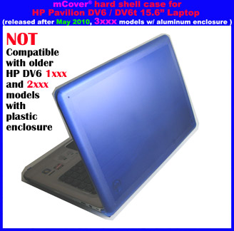 Blue hard case for HP Pavilion
 					DV6 15.6