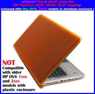 Orange hard case
 					for HP Pavilion DV6 15.6