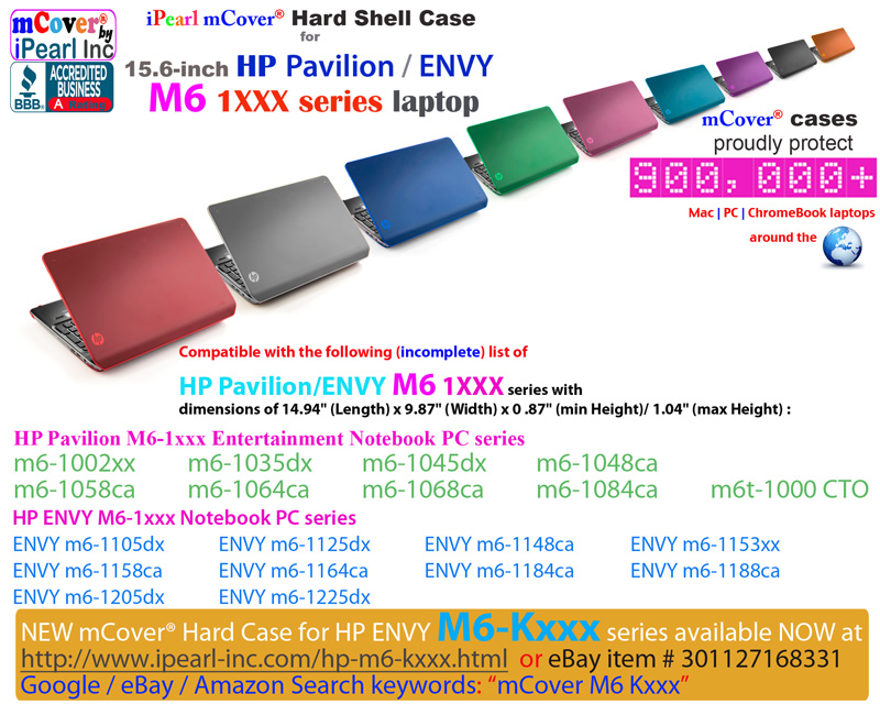 mCover for HP Pavilion ENVY M6 1xxx
 				series Hard Shell Case