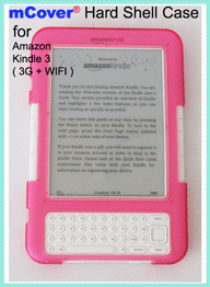 Pink hard case
 					for Amazon Kindle 3 ( WIFI & 3G )
 					6-inch reader