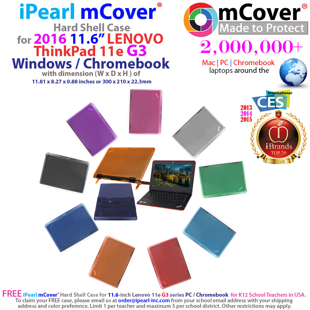 mCover Hard
 				Shell case for Lenovo Thinkpad 11e G3
 				series PC/Chromebook laptop