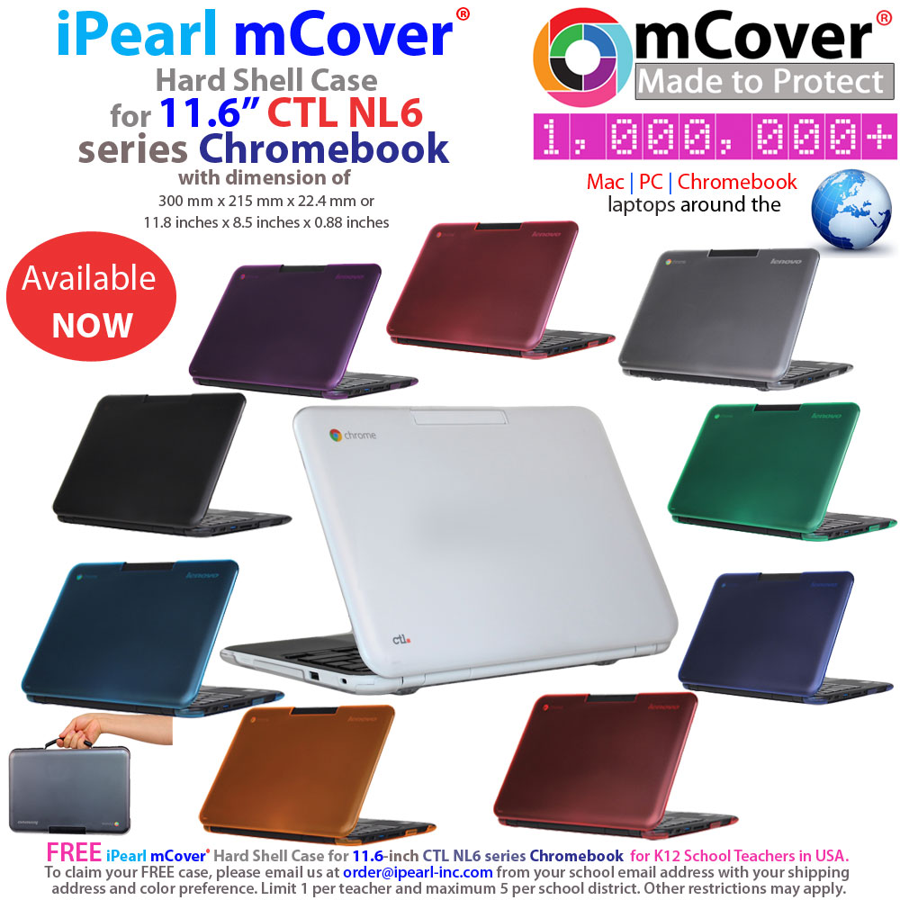 mCover Hard Shell case for Ctl NL6
 				series Chromebook laptop