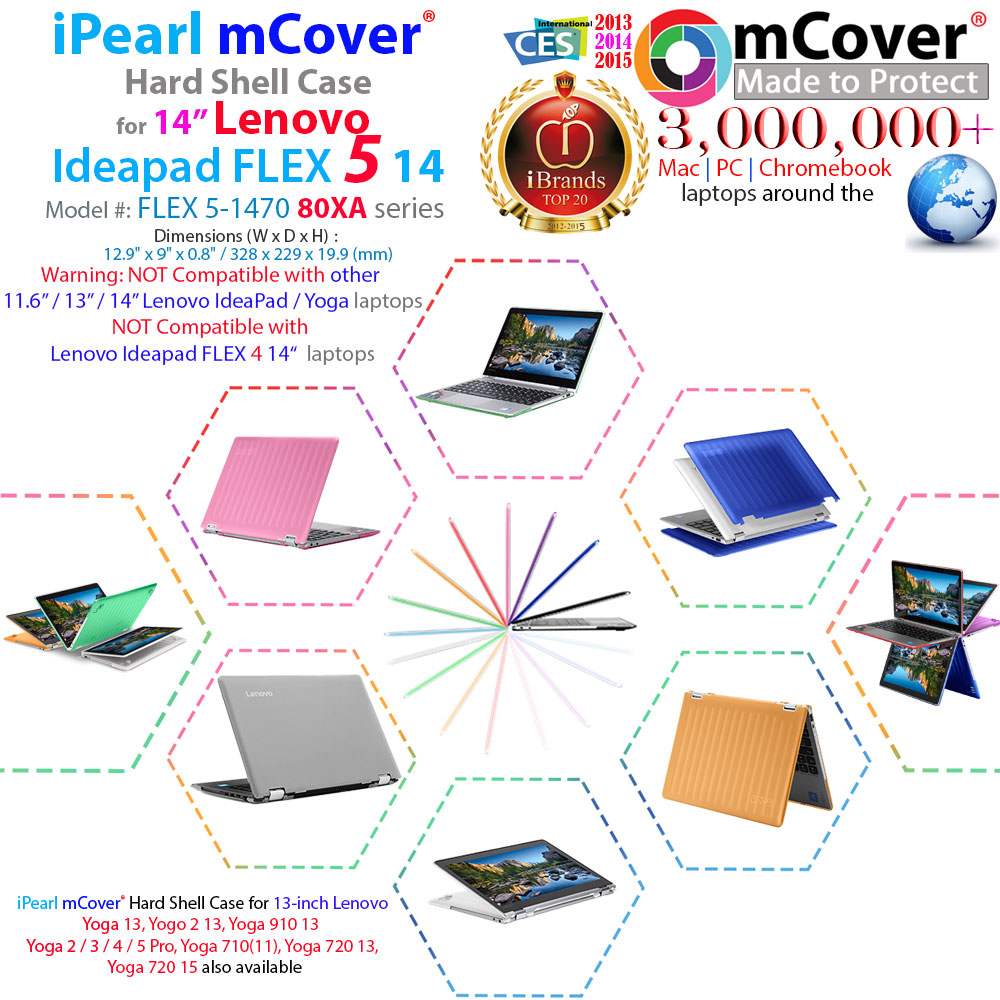 mCover Hard Shell case for 14-inch Lenovo Ideapad Flex 5 14