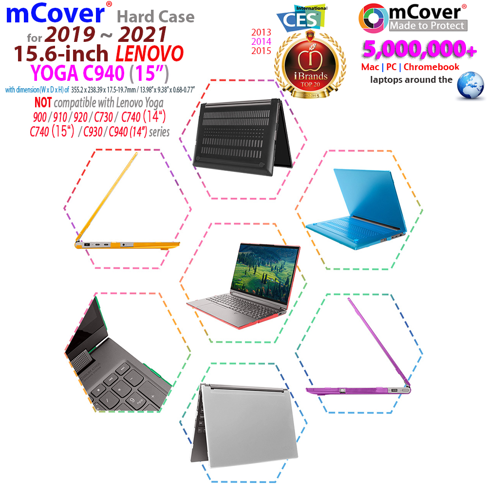 mCover Hard Shell case for Lenovo Yoga C940 15-inch