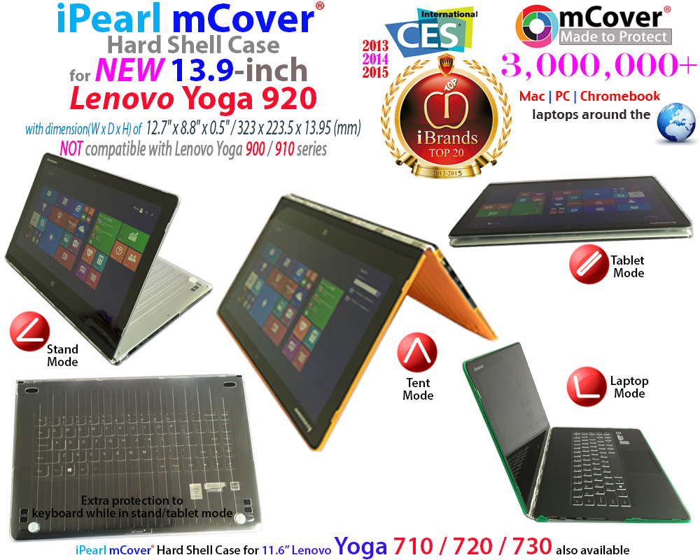 mCover Hard Shell case for Lenovo Yoga 920