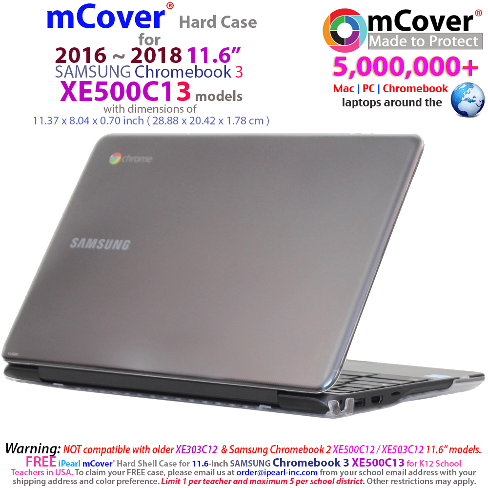 mCover Hard Shell case
 					for Samsung Chromebook 3 XE500C13
 					11.6"