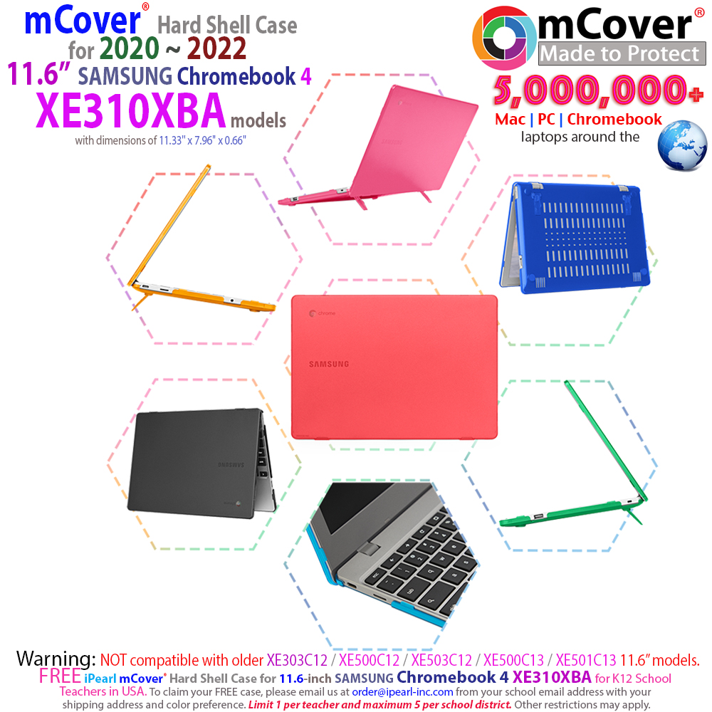 mCover Hard Shell case for 2020 Samsung Chromebook 4 XE310XBA 11.6"