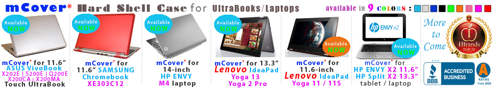 iPearl mCover for
 				Ultrabook laptops