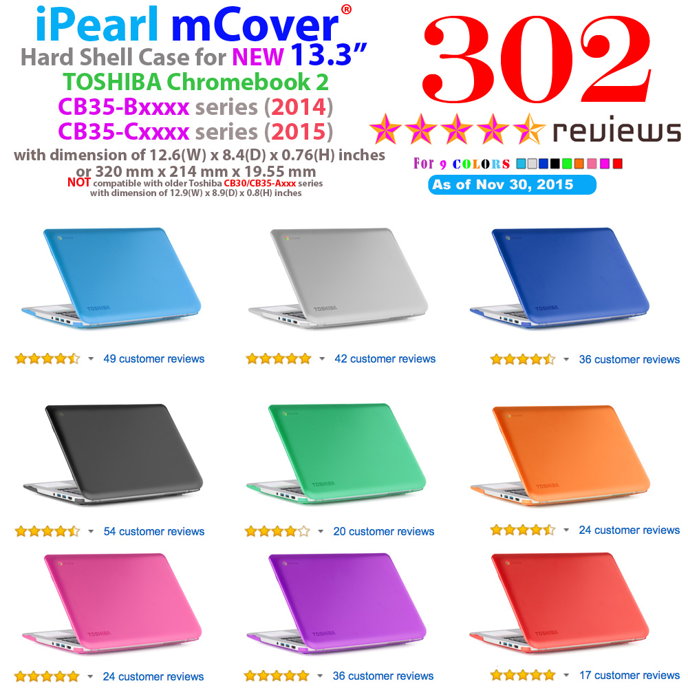 mCover Hard Shell
 							case for Toshiba CB30
 							series Chromebook