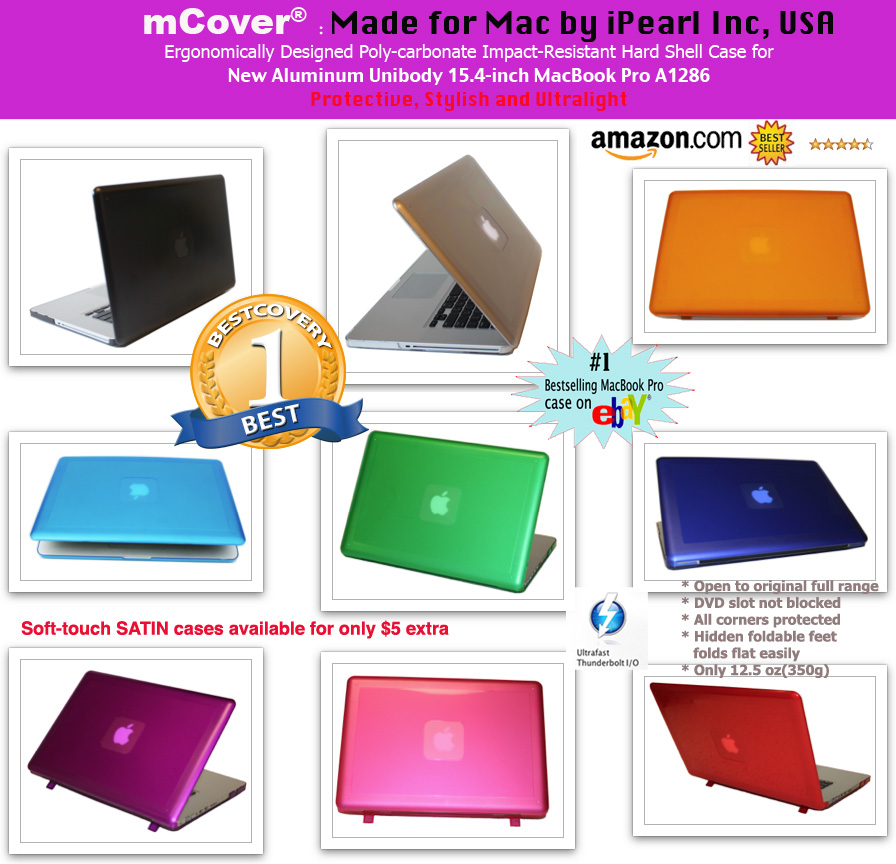iPearl mCover® Hard shell case for 15.4