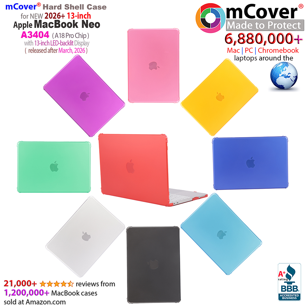 mCover� case for 2026+ 13-inch MacBook Neo with A18 Pro chip