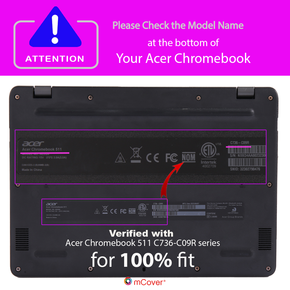 mCover Hard Shell case for Acer Chromebook 511 C736 series Laptops