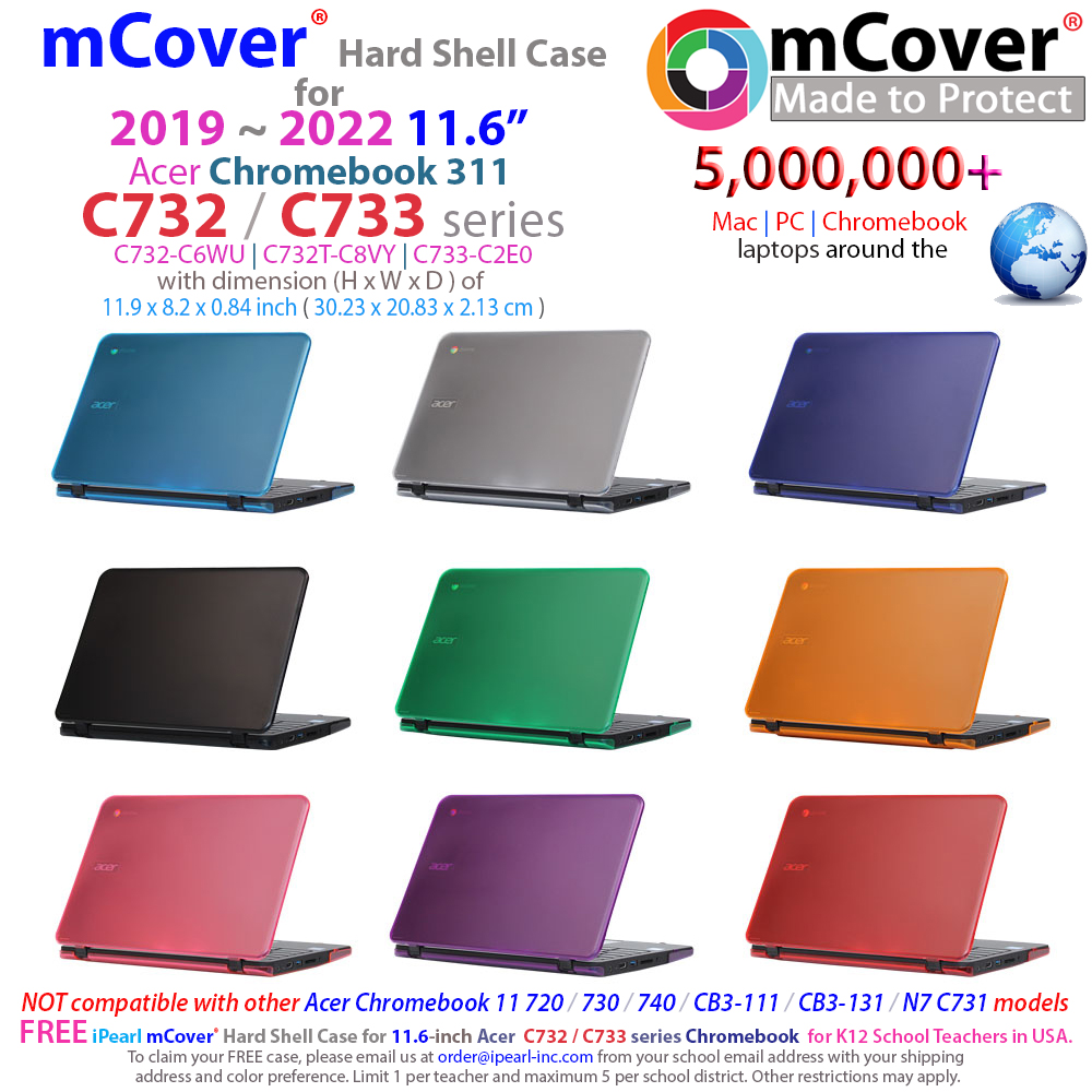 mCover Hard Shell case for Acer Chromebook 11 C732 series