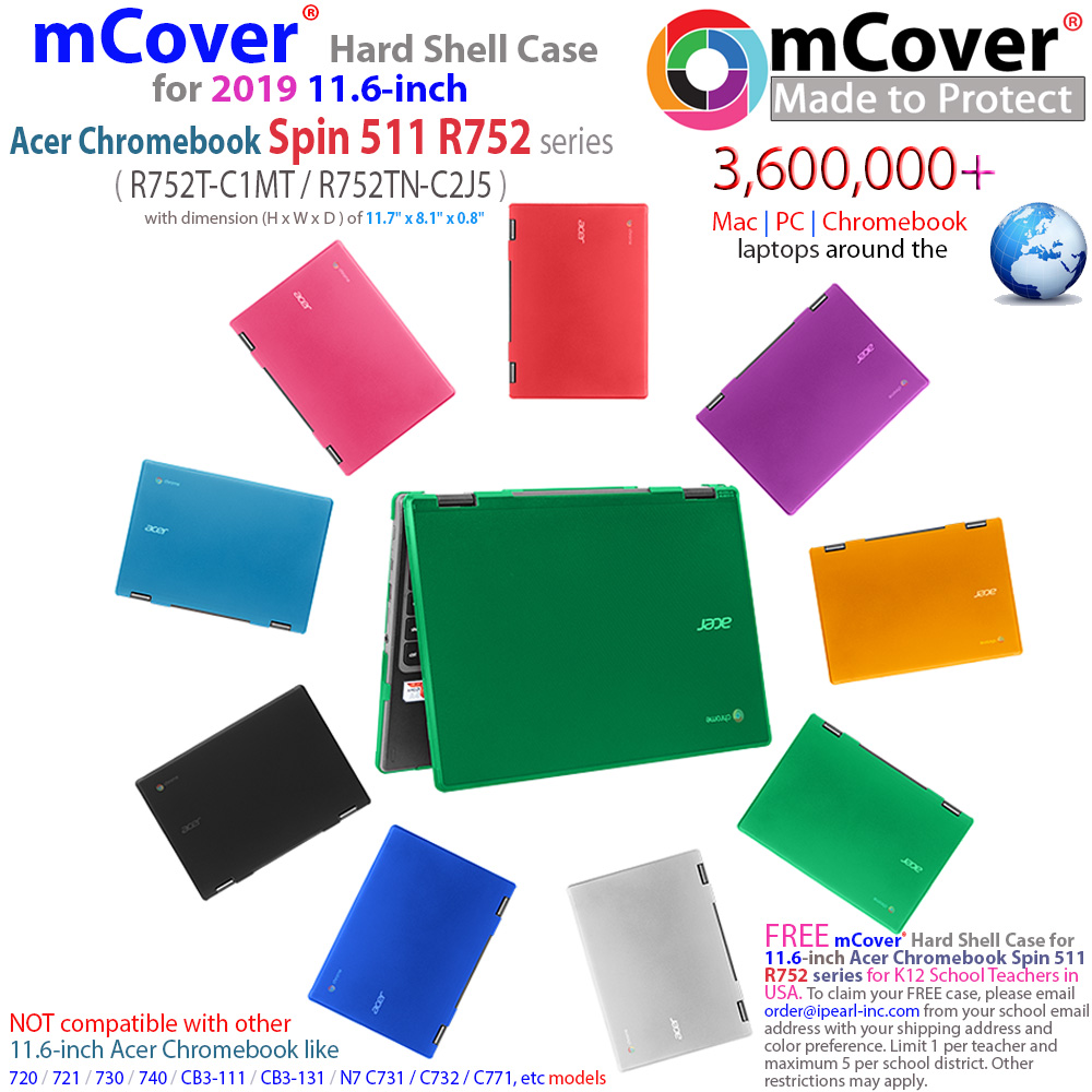 mCover Hard Shell case for Acer Chromebook 11 R752 series