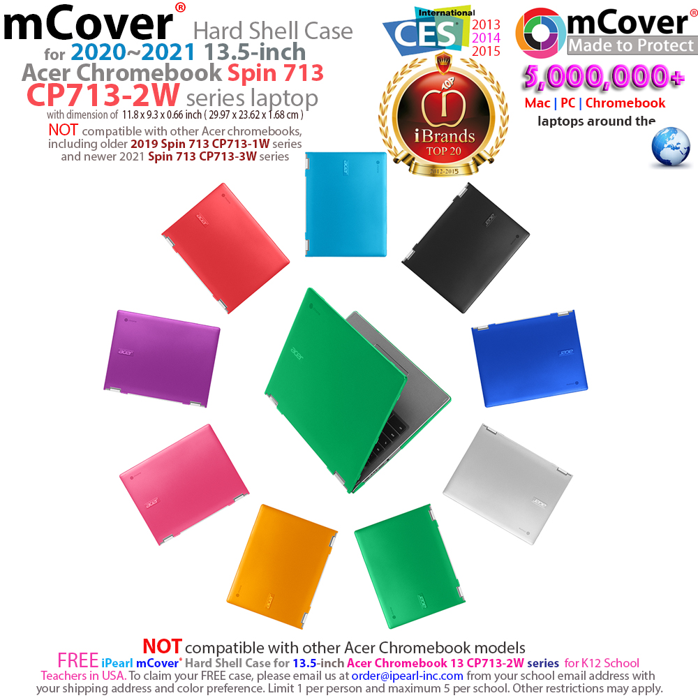 mCover Hard Shell case for Acer Chromebook Spin 13 CP713-2W series
