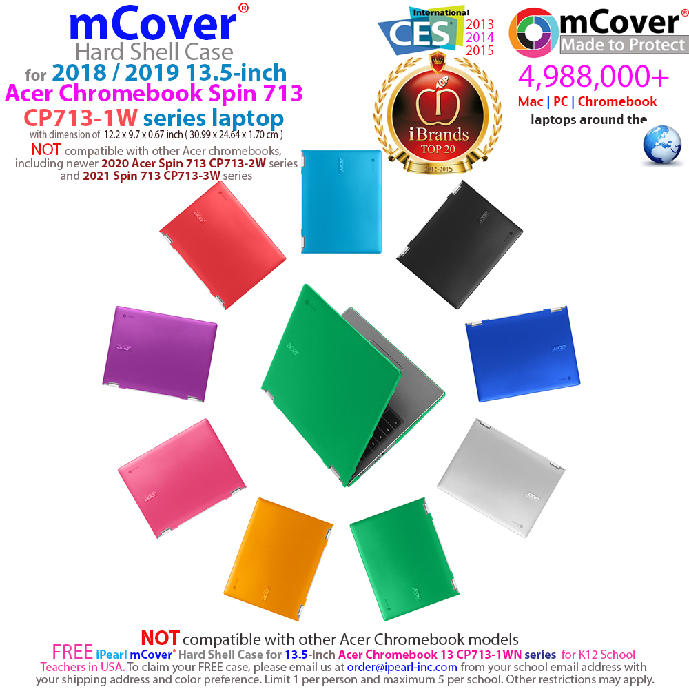 mCover Hard Shell case for Acer Chromebook Spin 13 CP713 series