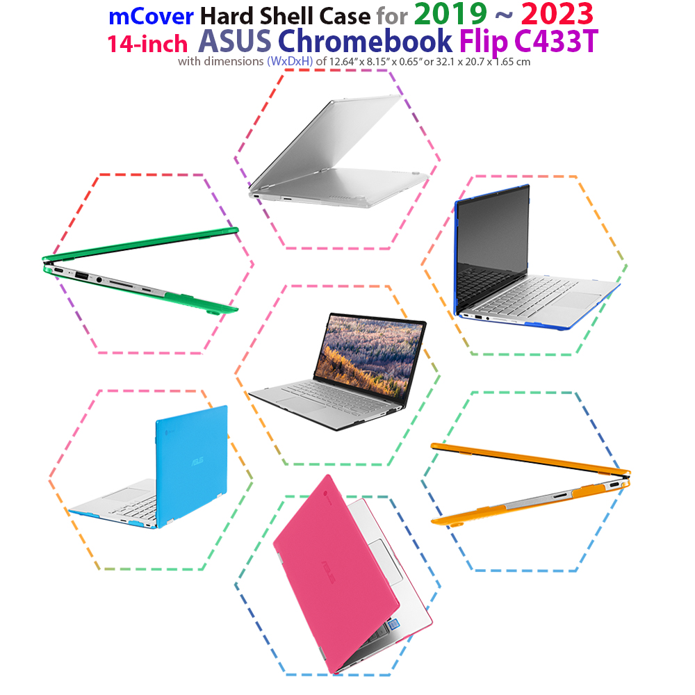 mCover Hard Shell case for 14-inch ASUS Chromebook Flip C433 2-in-1