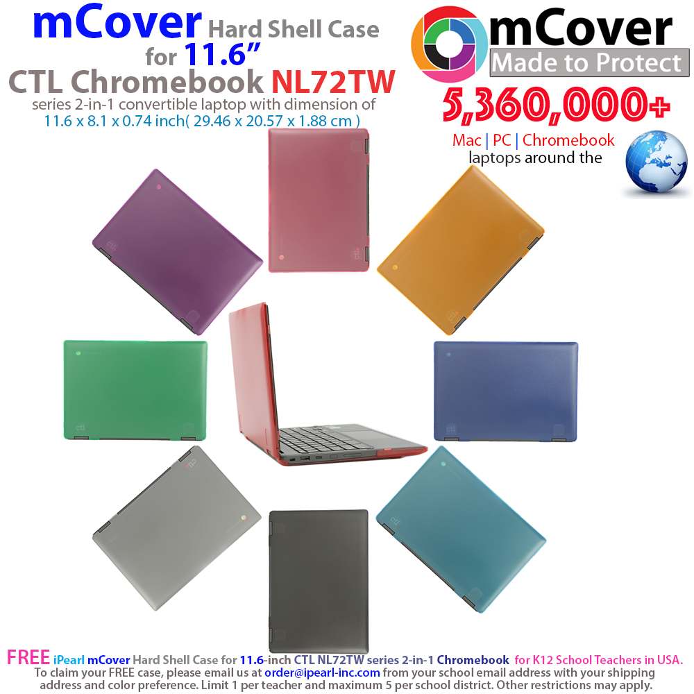 mCover Hard Shell case for 11.6-inch CTL Chromebook NL72TW series laptop