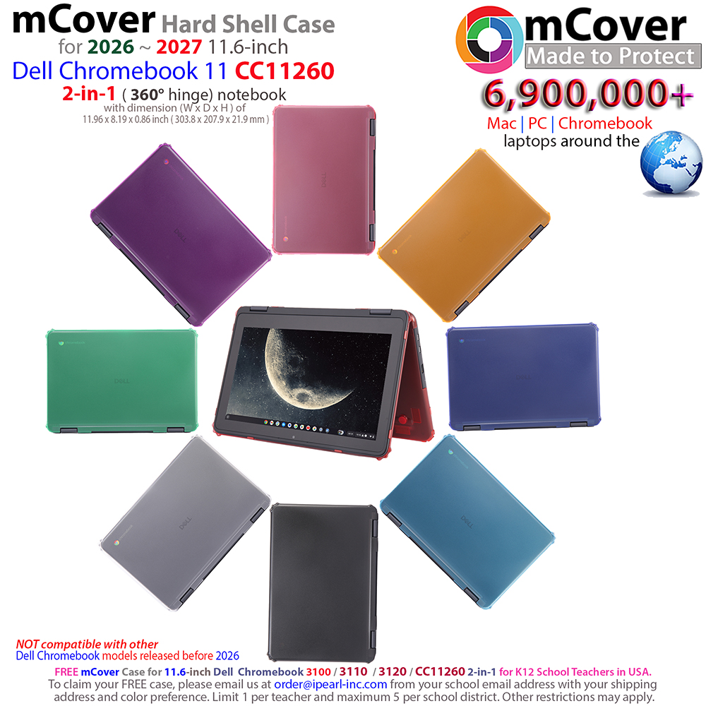 mCover Hard case for 2026+ 11.6-inch Dell Chromebook 11 CC11260 2-in-1