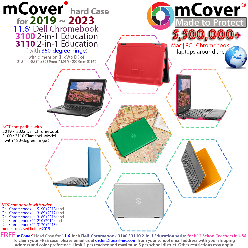New Mcover Hard Case For 2019 11 6 Dell Chromebook 11 3100 2 In