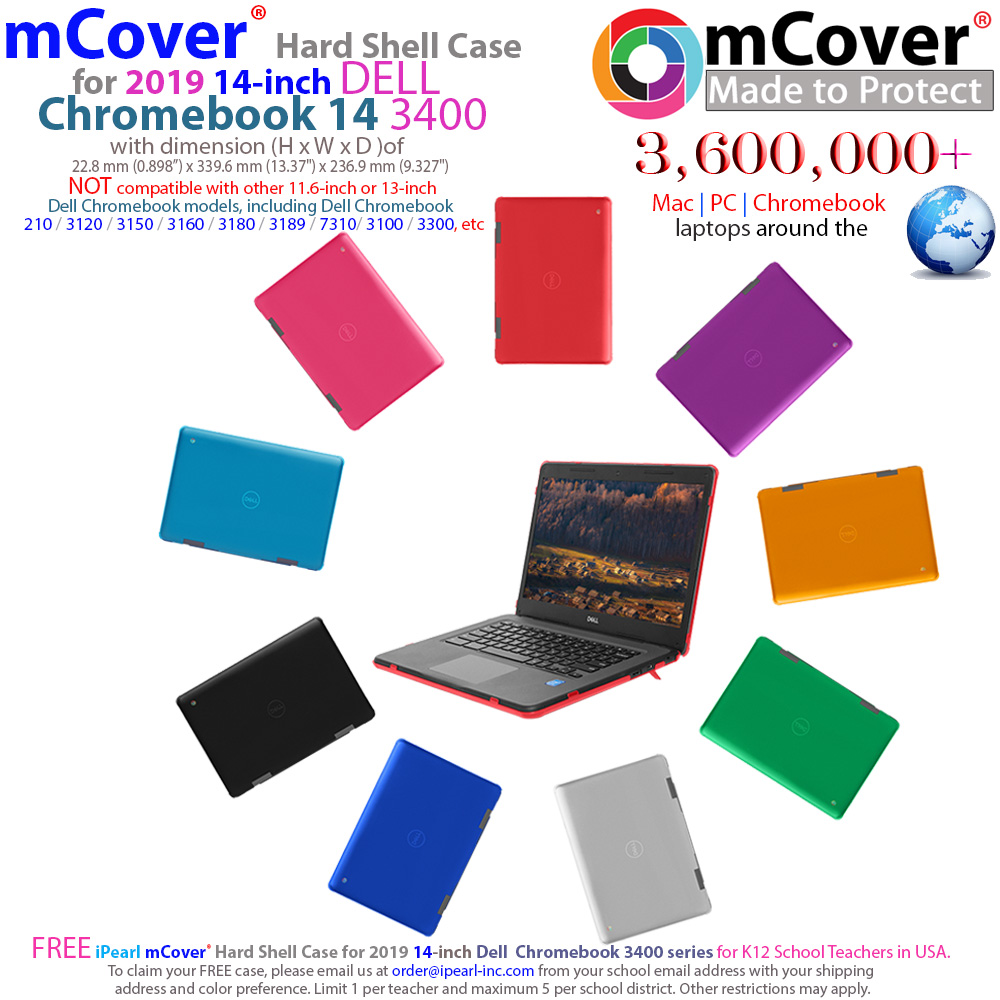 mCover Hard Shell case for 14-inch Dell Chromebook 14 3400 series