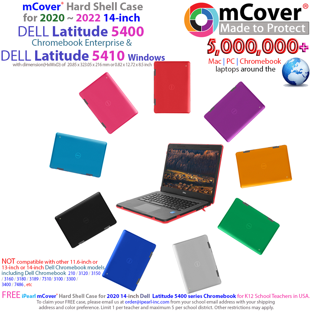mCover Hard Shell case for 14-inch Dell  Latitude 5400 series chromebook