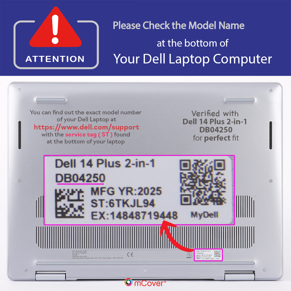 mCover Hard case for 14-inch Dell 14 Plus DB04250 DB04255 Windows laptop